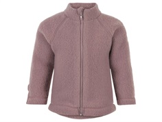 Mikk-line dark brown melange cardigan/jacket merino wool